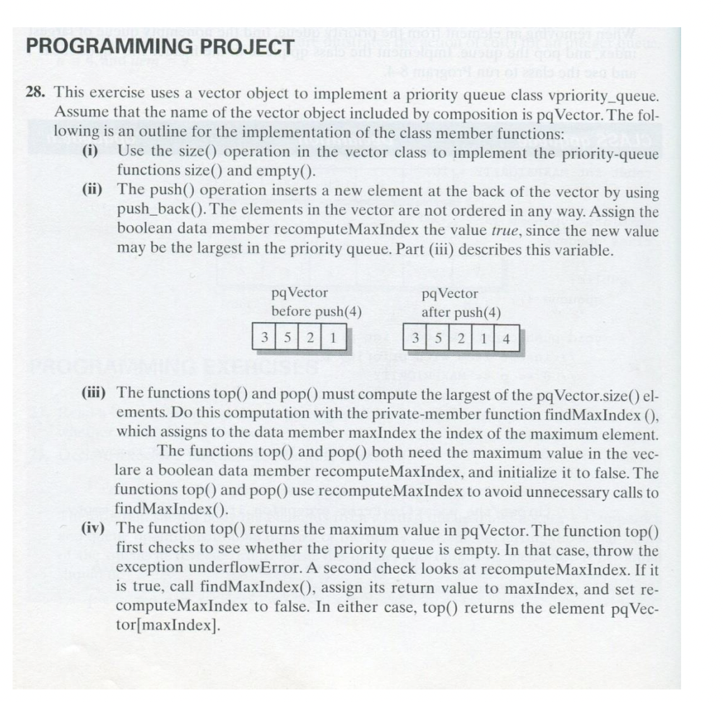 Solved PROGRAMMING PROJECT 28. This exercise uses a vector | Chegg.com