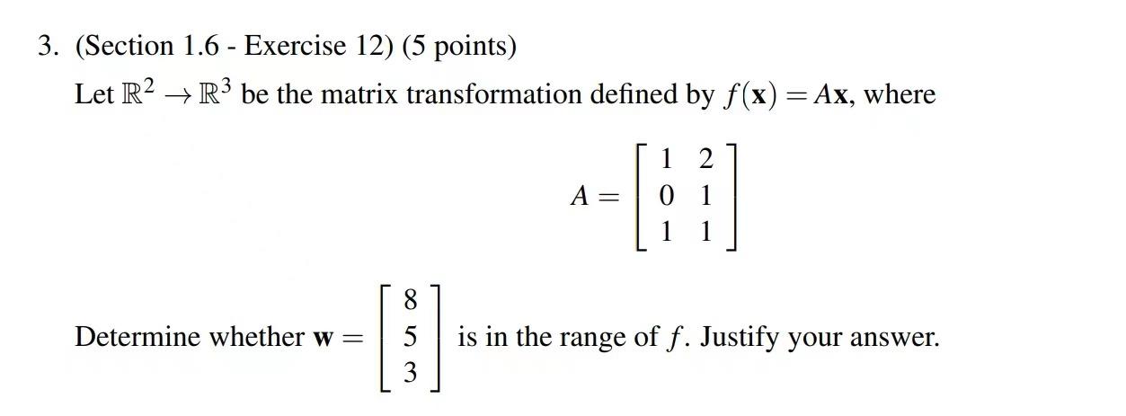 Solved 3. (section 1.6 - Exercise 12 ) (5 Points) Let R2→r3 