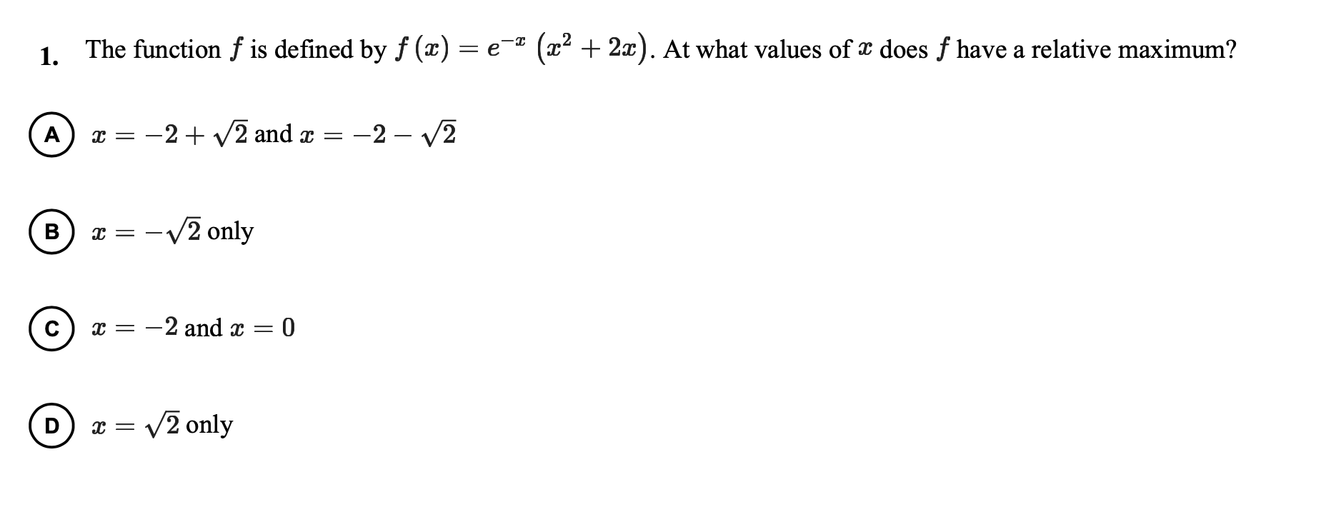 solved-1-the-function-f-is-defined-by-f-x-e-22-chegg