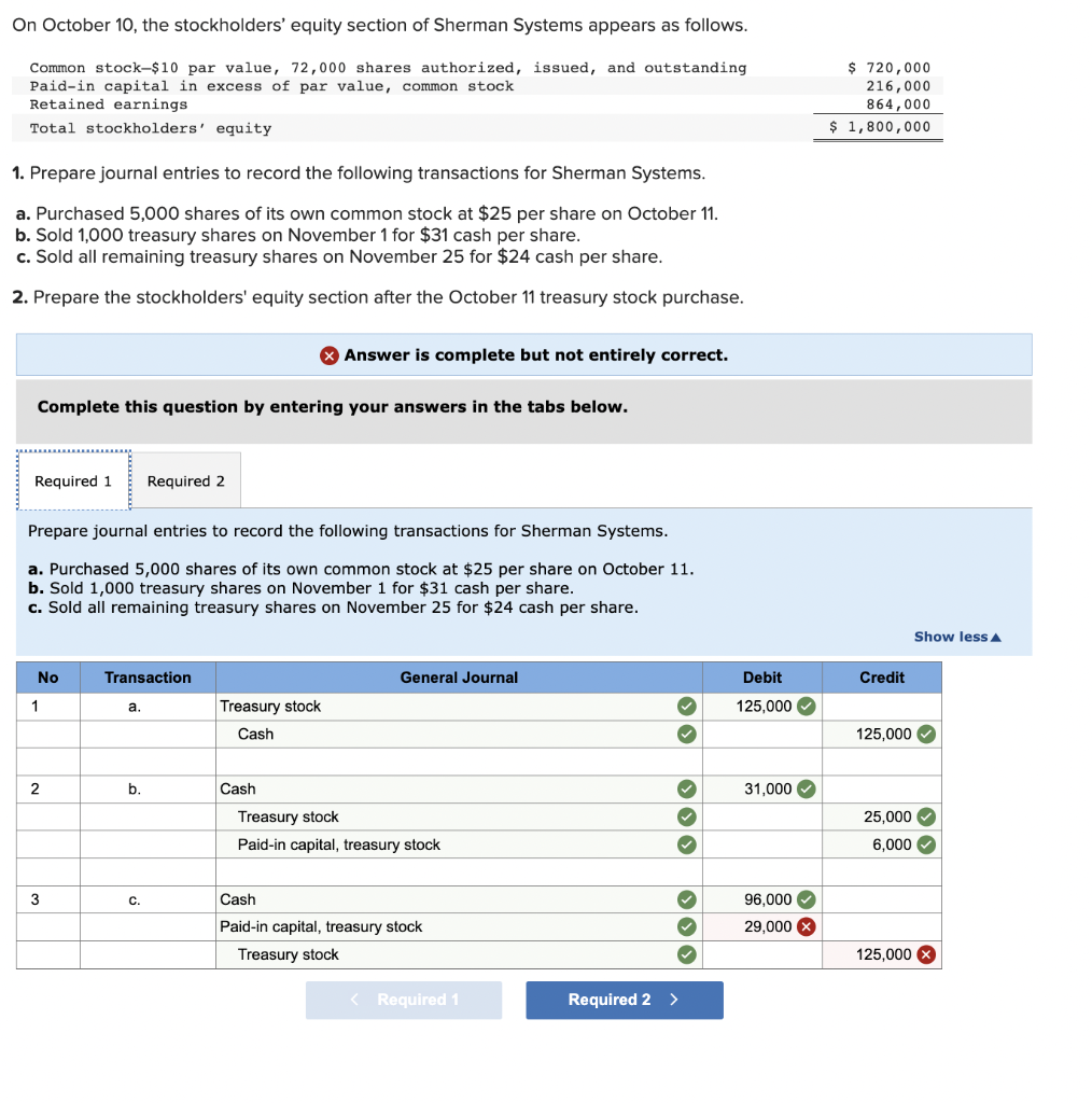 solved-on-october-10-the-stockholders-equity-section-of-chegg