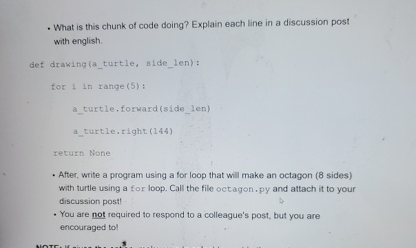 Solved • What is this chunk of code doing? Explain each line | Chegg.com