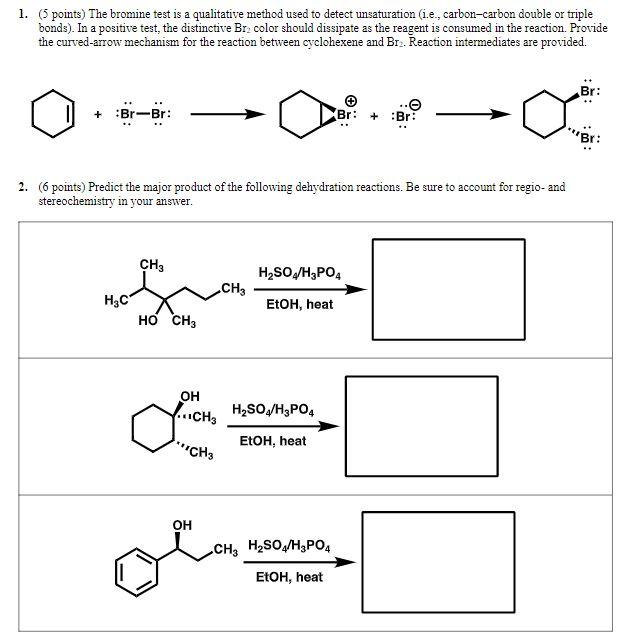 Solved 1. (5 Points) The Bromine Test Is A Qualitative | Chegg.com