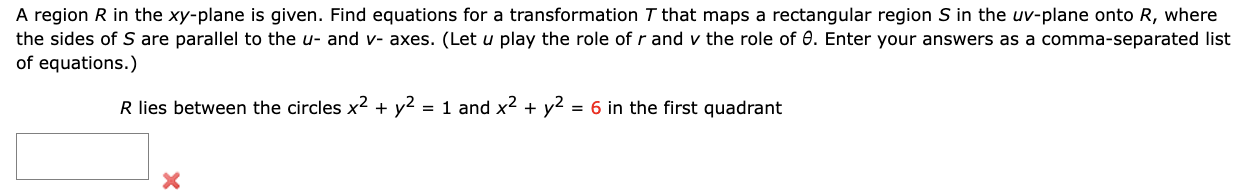 Solved A region R in the xy-plane is given. Find equations | Chegg.com