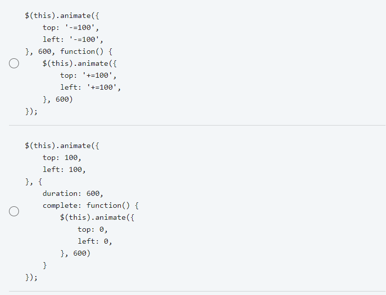 Solved jQuery Assessment What does the 0 mean in jQuery? 4.