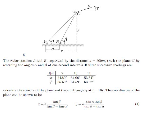 Solved The radar stations A and B, separated by the distance | Chegg.com