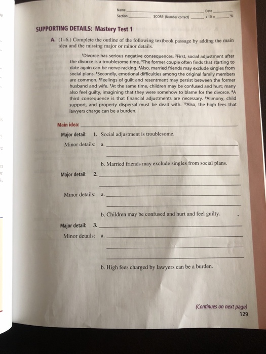 Supporting Details Mastery Test 2 Answers 49+ Pages Solution Doc [2.8mb] - Updated - Raelynn ...