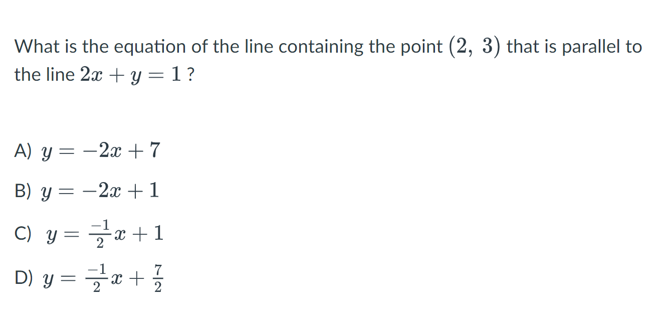 Solved What is the equation of the line containing the point | Chegg.com