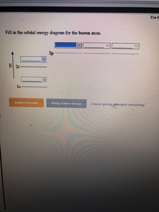 Solved Use f Fill in the orbital energy diagram for the | Chegg.com