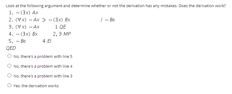 Solved Look at the following argument and determine whether | Chegg.com