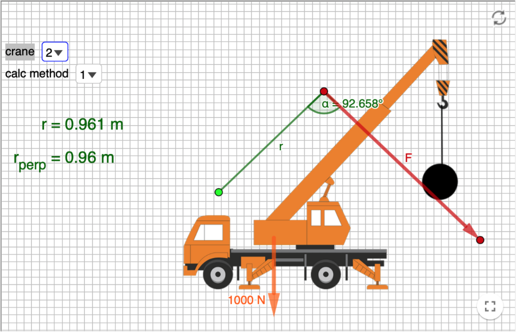 Set up crane CONFIGURATION 1 (in the "crane" dropdown
