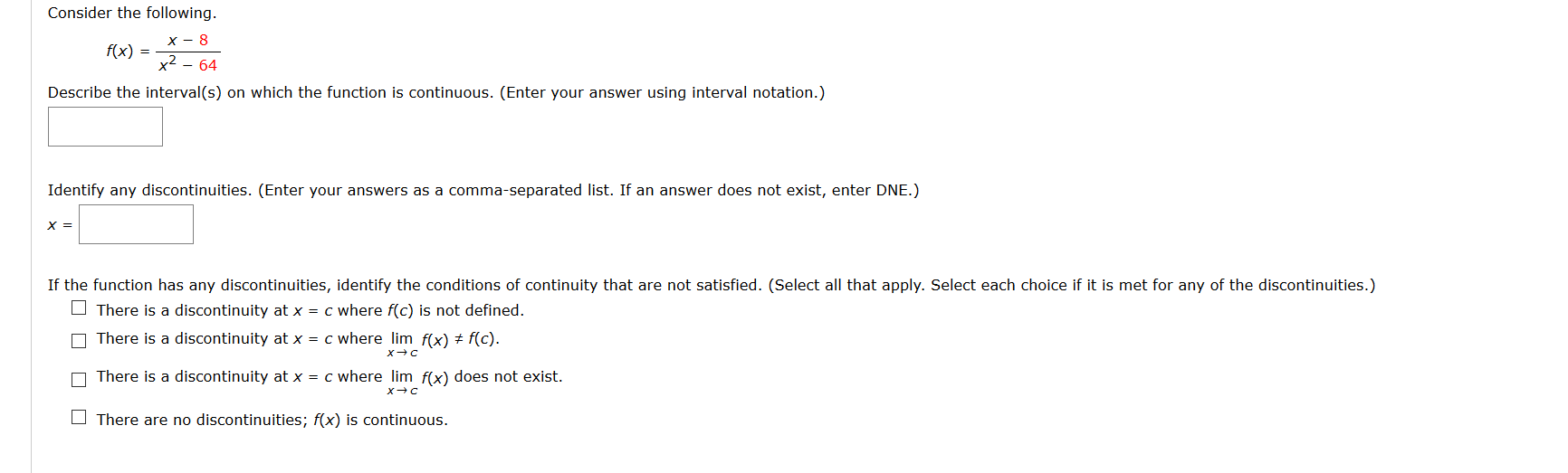 Solved Consider the following. f(x) = 1 x2 - 25 y 3 2 1 -6 | Chegg.com