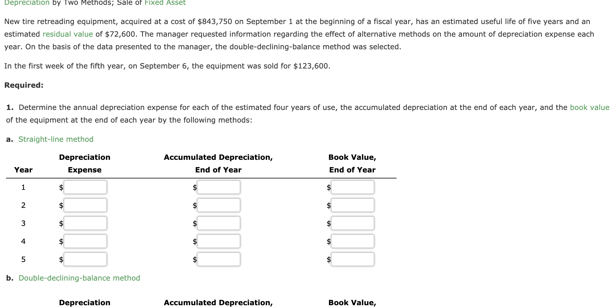 Solved Depreciation by Three Methods; Partial Years Layton | Chegg.com