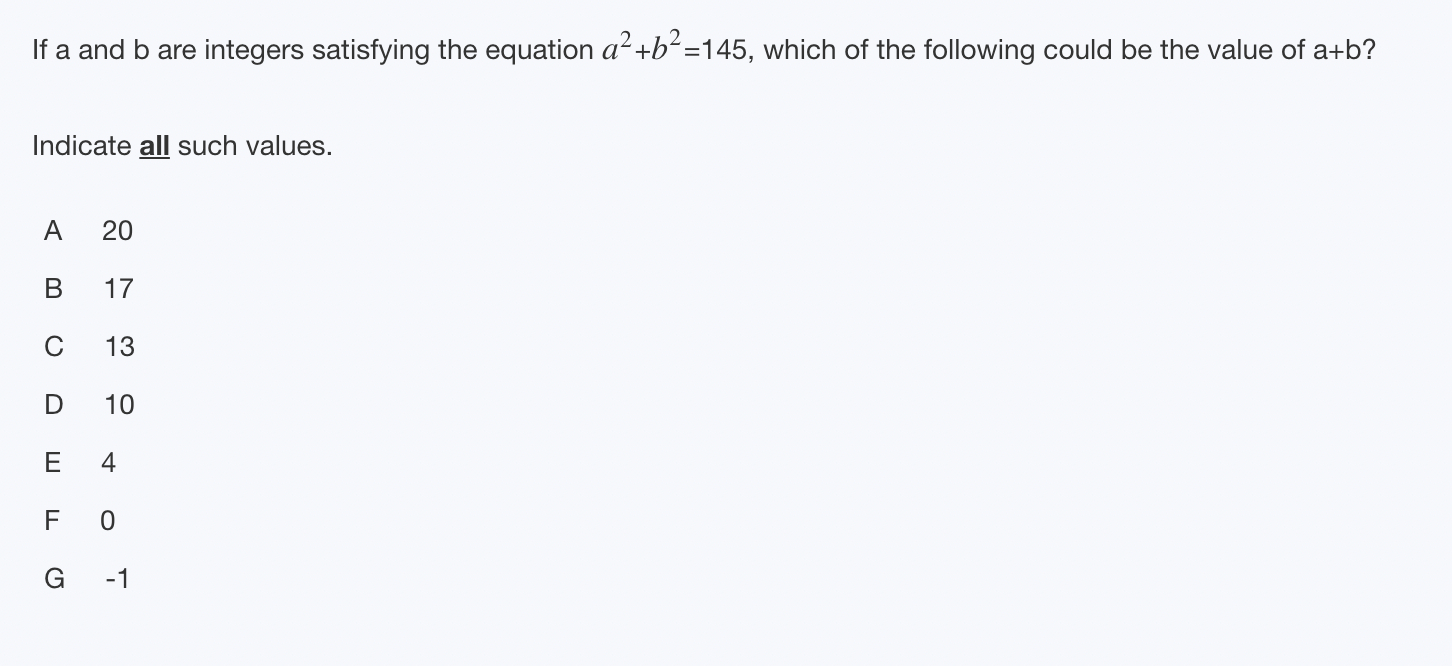 Solved If A And B Are Integers Satisfying The Equation Aạ+b2 | Chegg.com