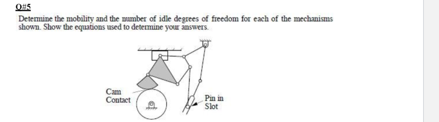 Solved Q#5 Determine The Mobility And The Number Of Idle | Chegg.com