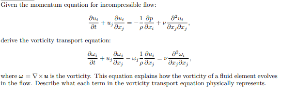 Solved Given The Momentum Equation For Incompressible Flow: | Chegg.com