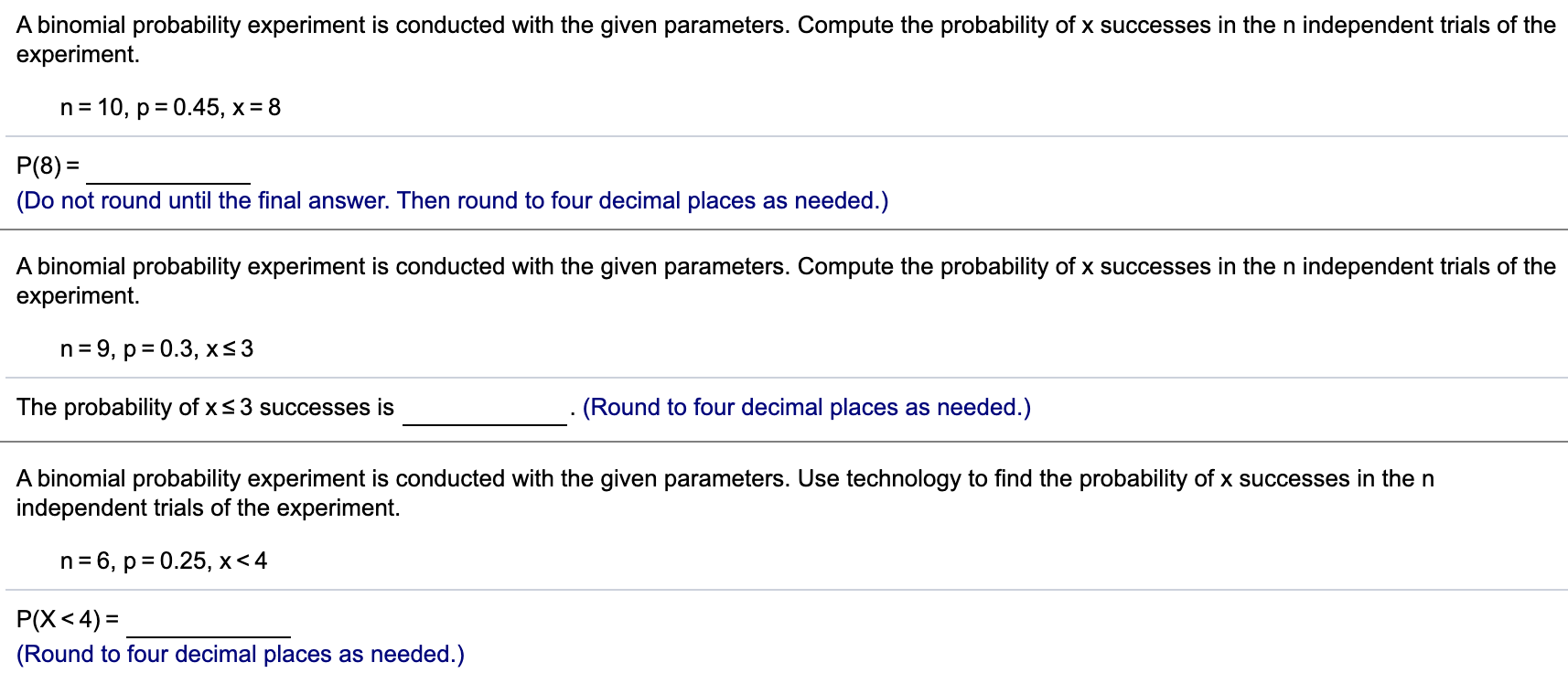 solved-a-binomial-probability-experiment-is-conducted-with-chegg