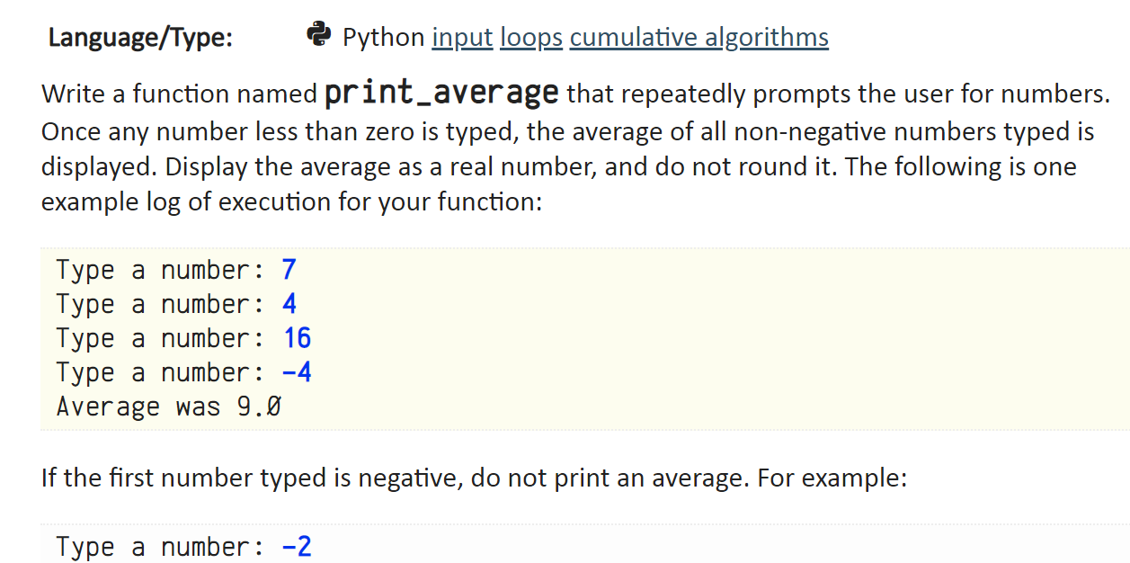 Solved Language/Type: ثे Python input loops cumulative | Chegg.com