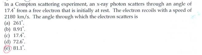 Solved In a Compton scattering experiment, an x-ray photon | Chegg.com