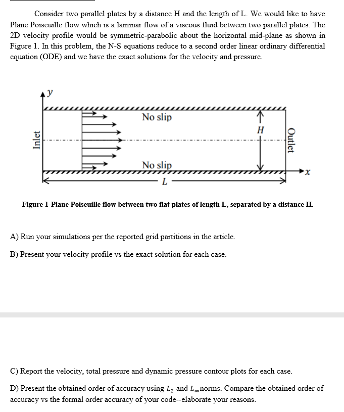 Consider two parallel plates by a distance H and the | Chegg.com