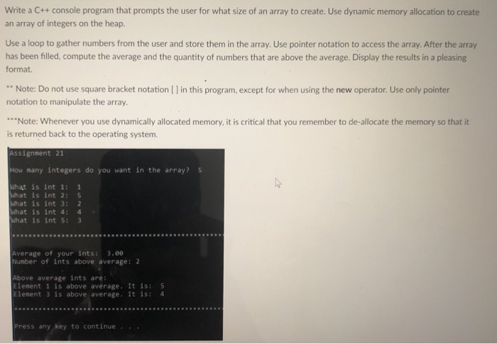 Solved Write a C++ console program that prompts the user for | Chegg.com