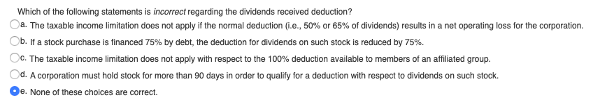 Solved Which Of The Following Statements Is Incorrect | Chegg.com