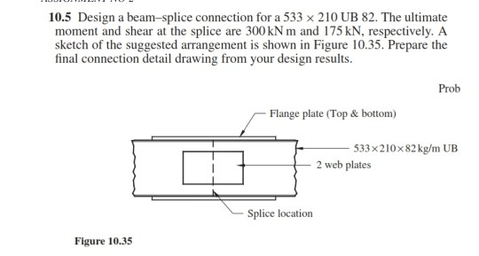 10 5 Design A Beam Splice Connection For A 533 X 2 Chegg Com