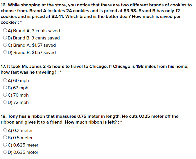 Solved 16 While Shopping At The Store You Notice That Chegg
