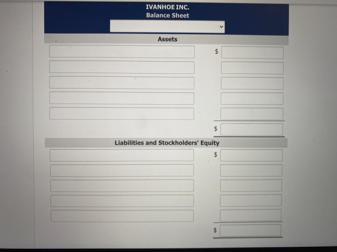 Solved Ivanhoe Inc. had the following balance sheet at | Chegg.com