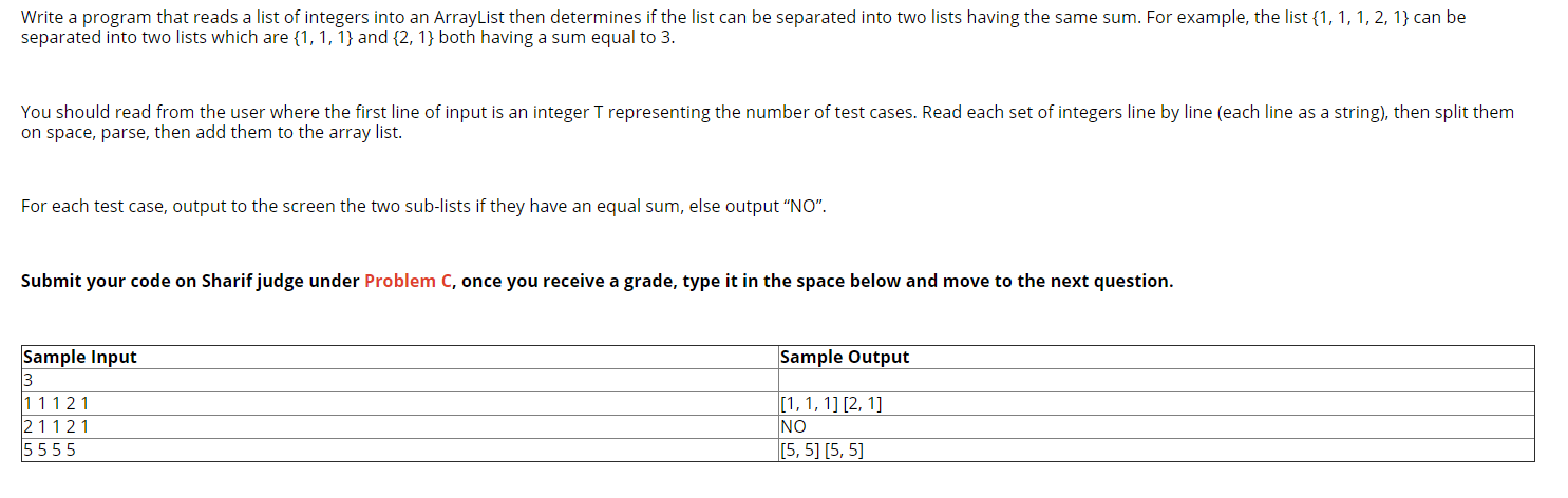 Solved Write a program that reads a list of integers into an | Chegg.com