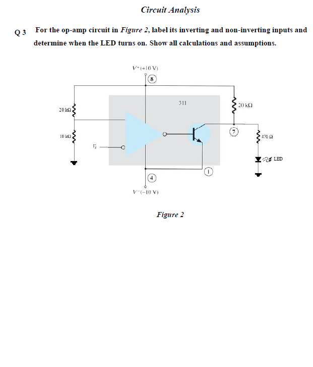 Solved For the op-amp circuit in Figure 2, label its | Chegg.com