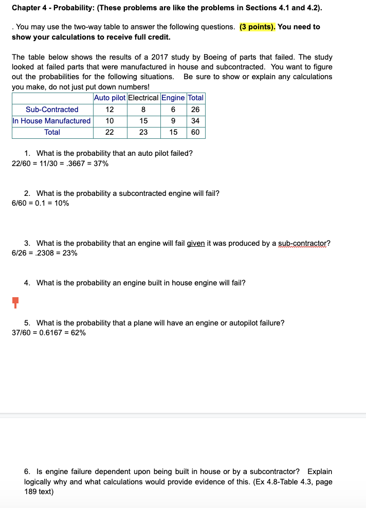 Solved Chapter 4 - Probability: (These problems are like the | Chegg.com