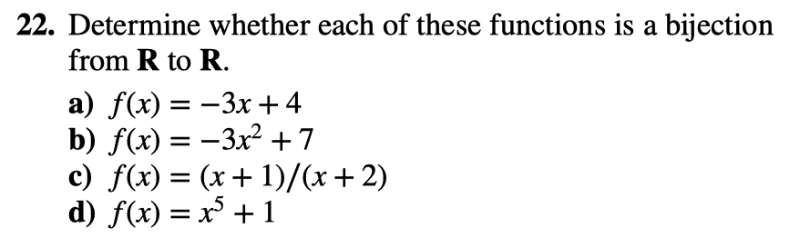 Solved 12 Determine Whether Each Of These Functions From Z 7843