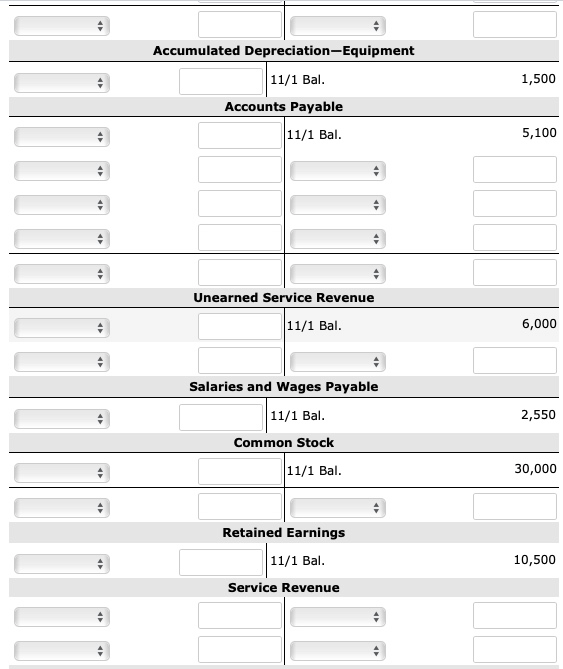 Solved Post to the ledger accounts. (Post entries in the | Chegg.com