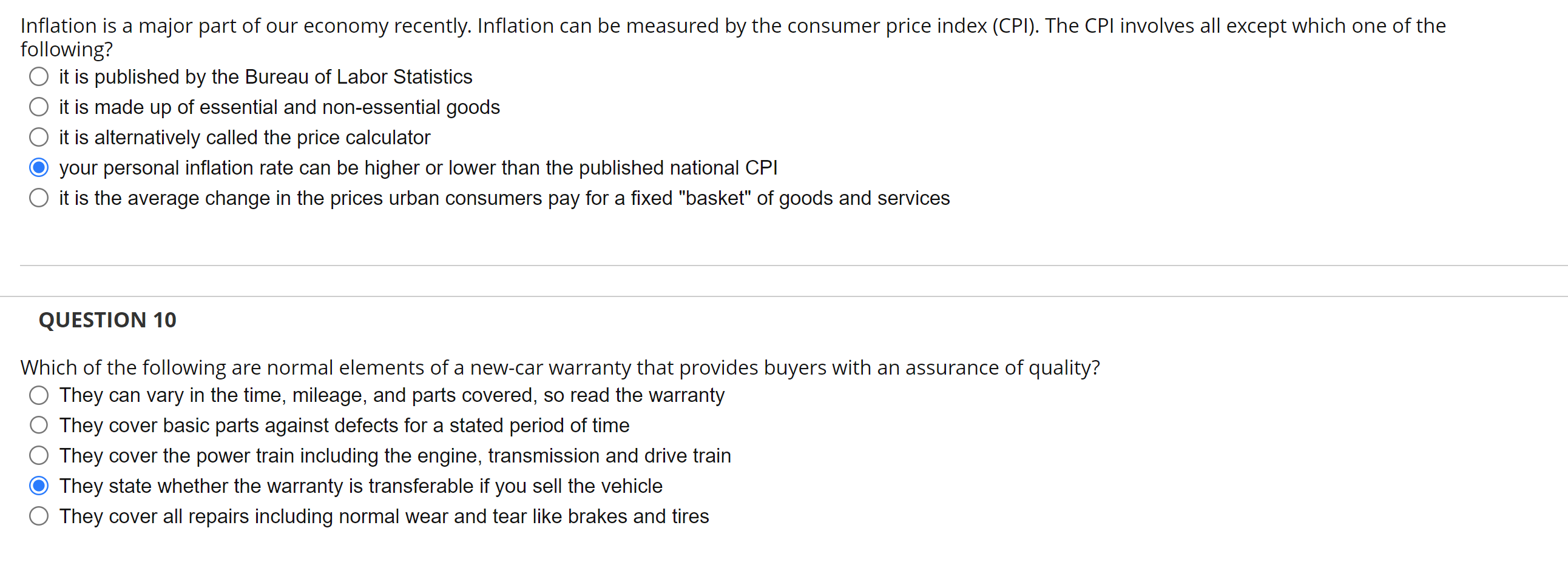 Solved Inflation is a major part of our economy recently. | Chegg.com