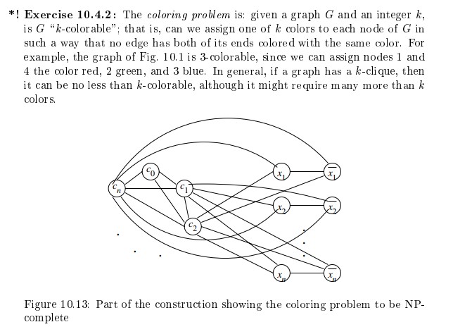 Solved *! ﻿Exercise 10.4.2: The coloring problem is: given a | Chegg.com