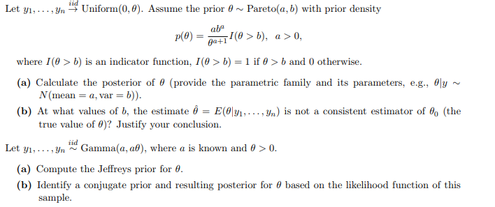 Solved Let Y1 Yn Iid → Uniform0 θ Assume The 5636