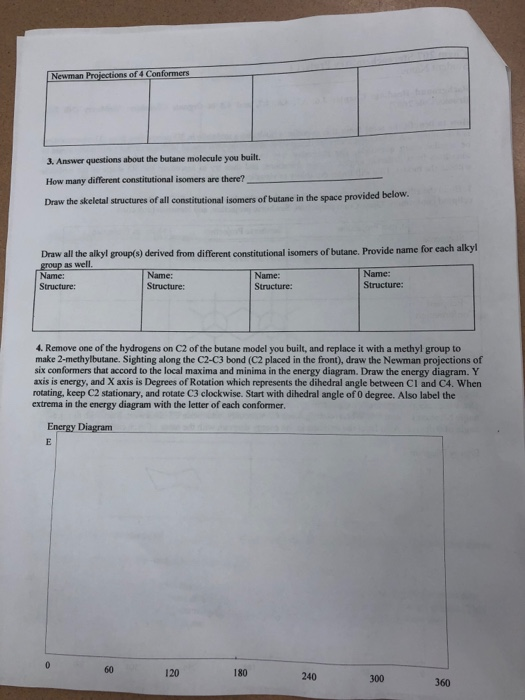 Solved Newman Projections Of 4 Conformers 3. Answer | Chegg.com