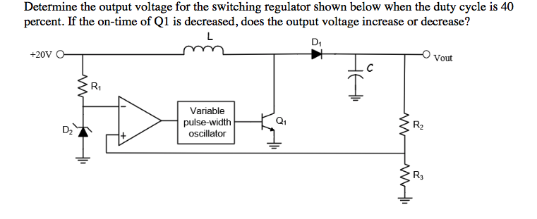 Solved Determine the output voltage for the switching | Chegg.com