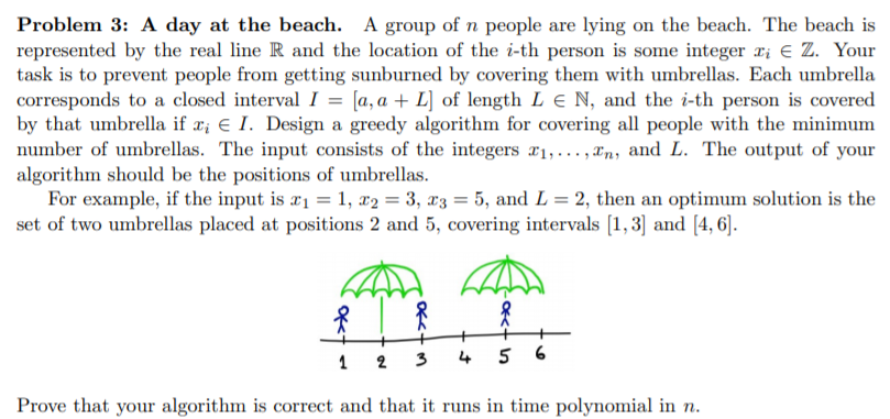 Solved Problem 3: A day at the beach. A group of n people | Chegg.com