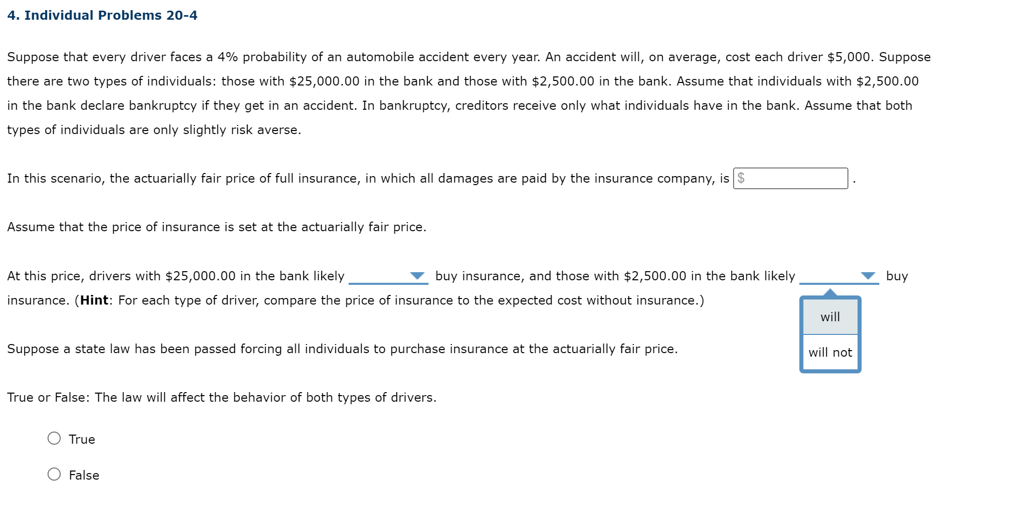 Solved 4. Individual Problems 20-4 Suppose that every driver | Chegg.com