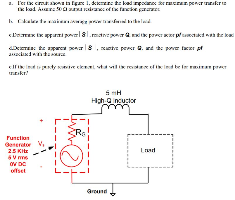 Solved a. For the circuit shown in figure 1, determine the