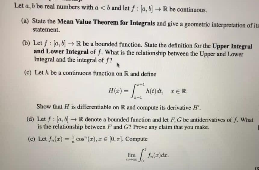 Solved Let A, B Be Real Numbers With A