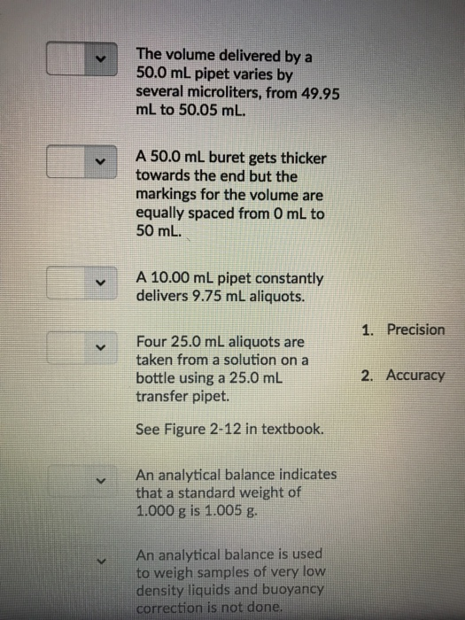 Solved Determine whether the precision or accuracy is | Chegg.com