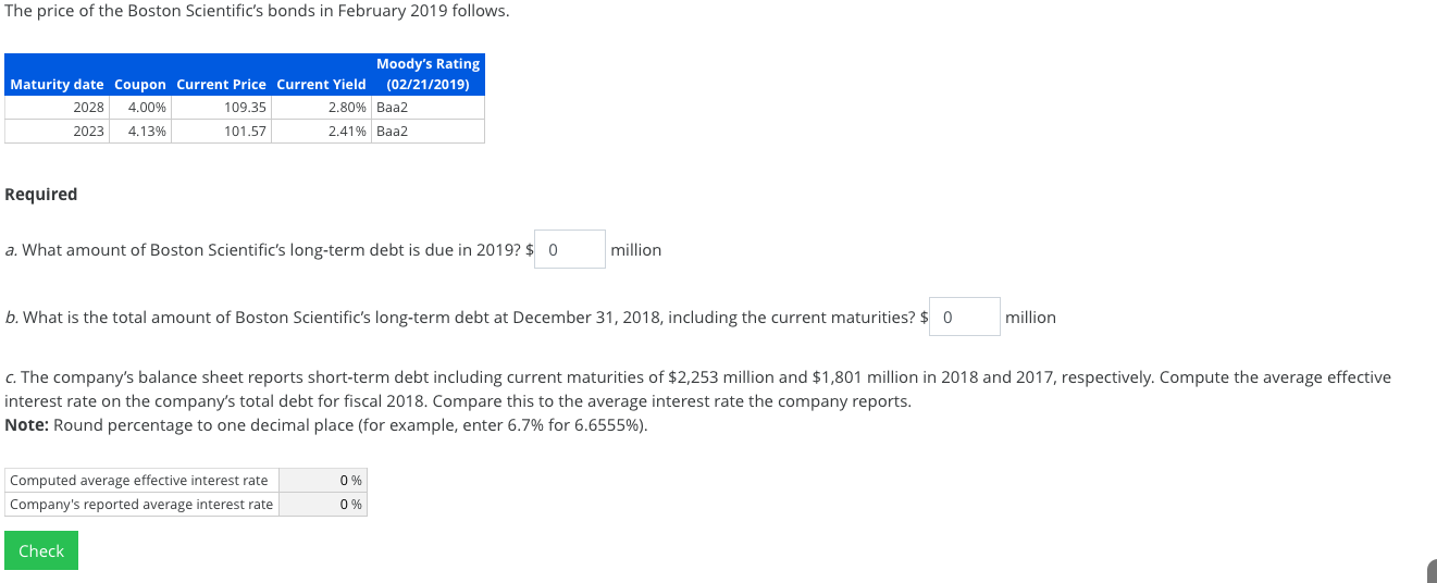 Interpreting Debt Footnotes on Interest Rates and | Chegg.com