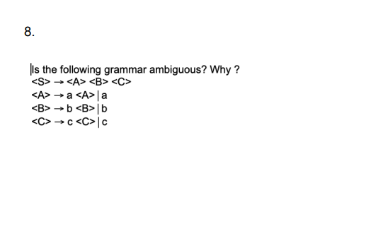 Solved Is The Following Grammar Ambiguous? Why ? | Chegg.com