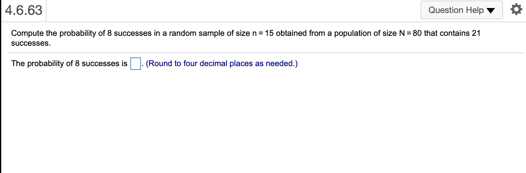 Solved 4.6.63 Question Help Compute The Probability Of 8 | Chegg.com