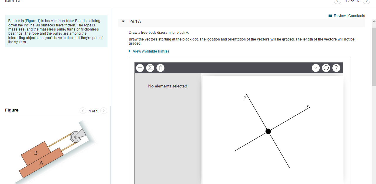 Solved Item 12 U Review Constants Part A Block A In Figu Chegg Com