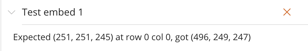 Solved Test recover 1 Expected (128,192,192) at row 0 col 0 | Chegg.com
