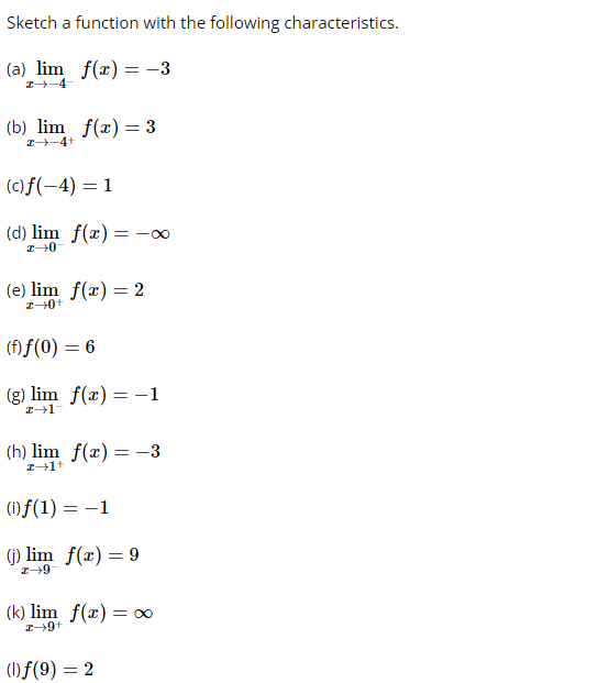 Solved sketch a function with the following | Chegg.com