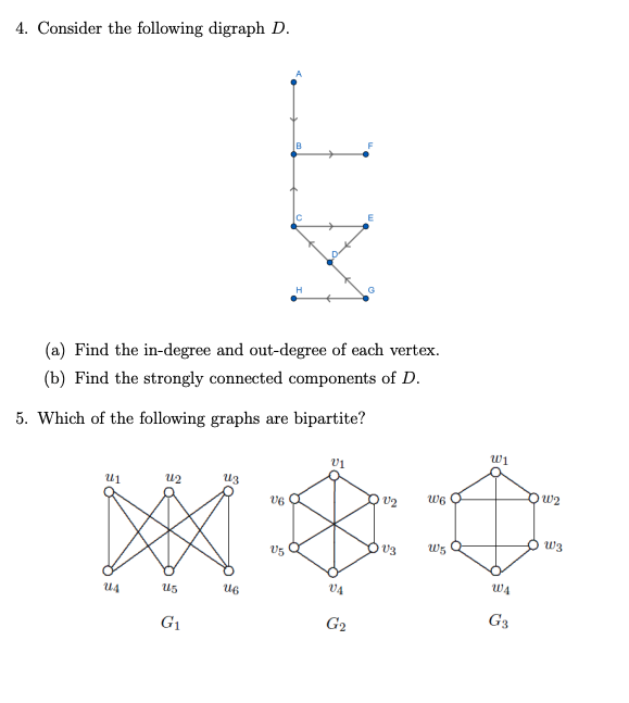 Solved 2 Graph Theory: Mathematics of Networks 1. Consider | Chegg.com